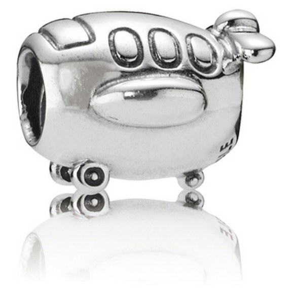 Pandora Silver Cartoon Airplane Charm DEADSTOCK - Picture 1 of 4